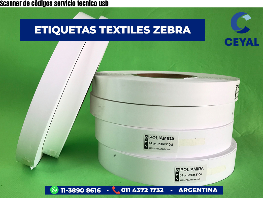 Scanner de códigos servicio tecnico usb