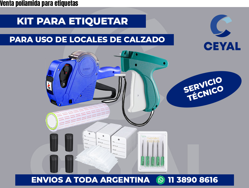 Venta poliamida para etiquetas