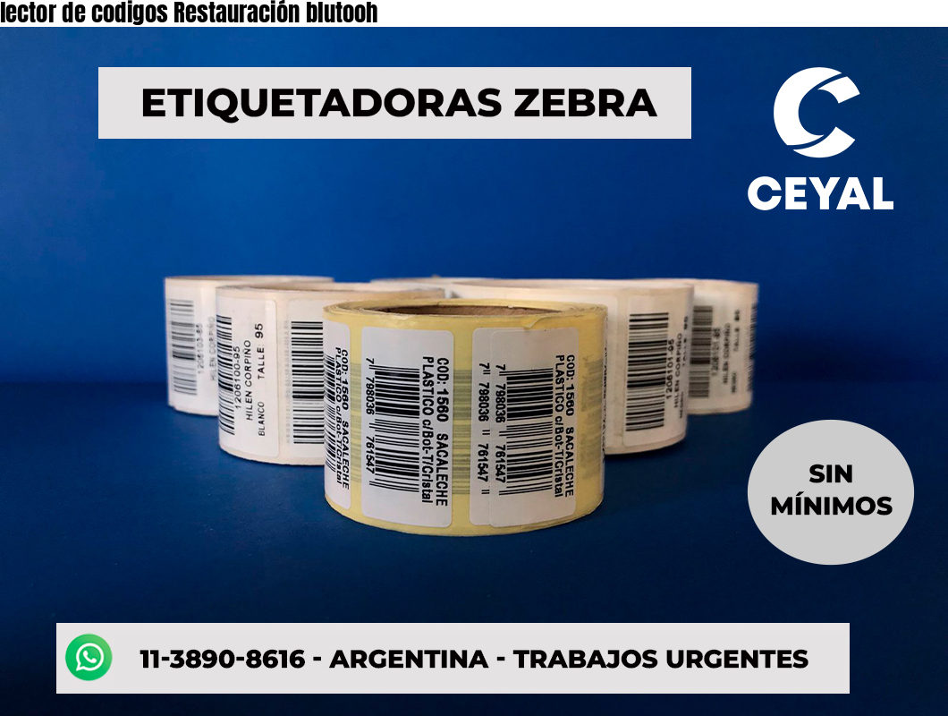 lector de codigos Restauración blutooh
