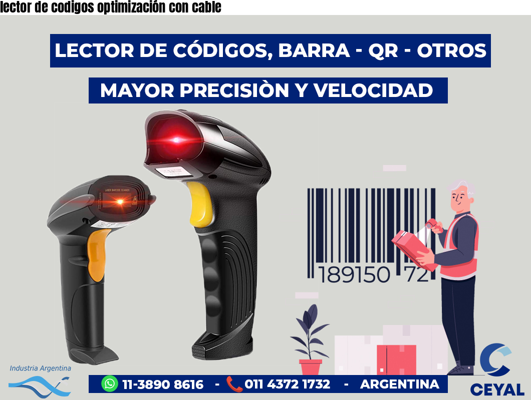lector de codigos optimización con cable
