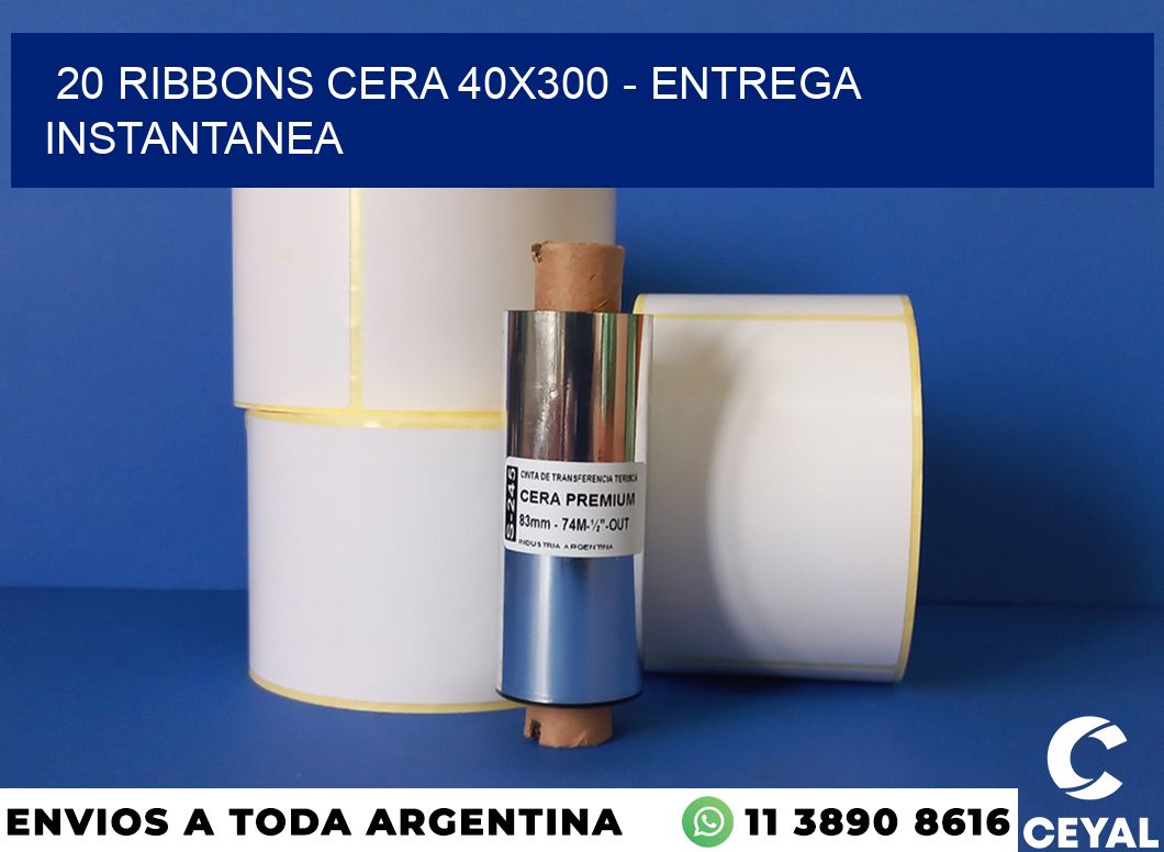 20 Ribbons cera 40×300 – entrega instantanea