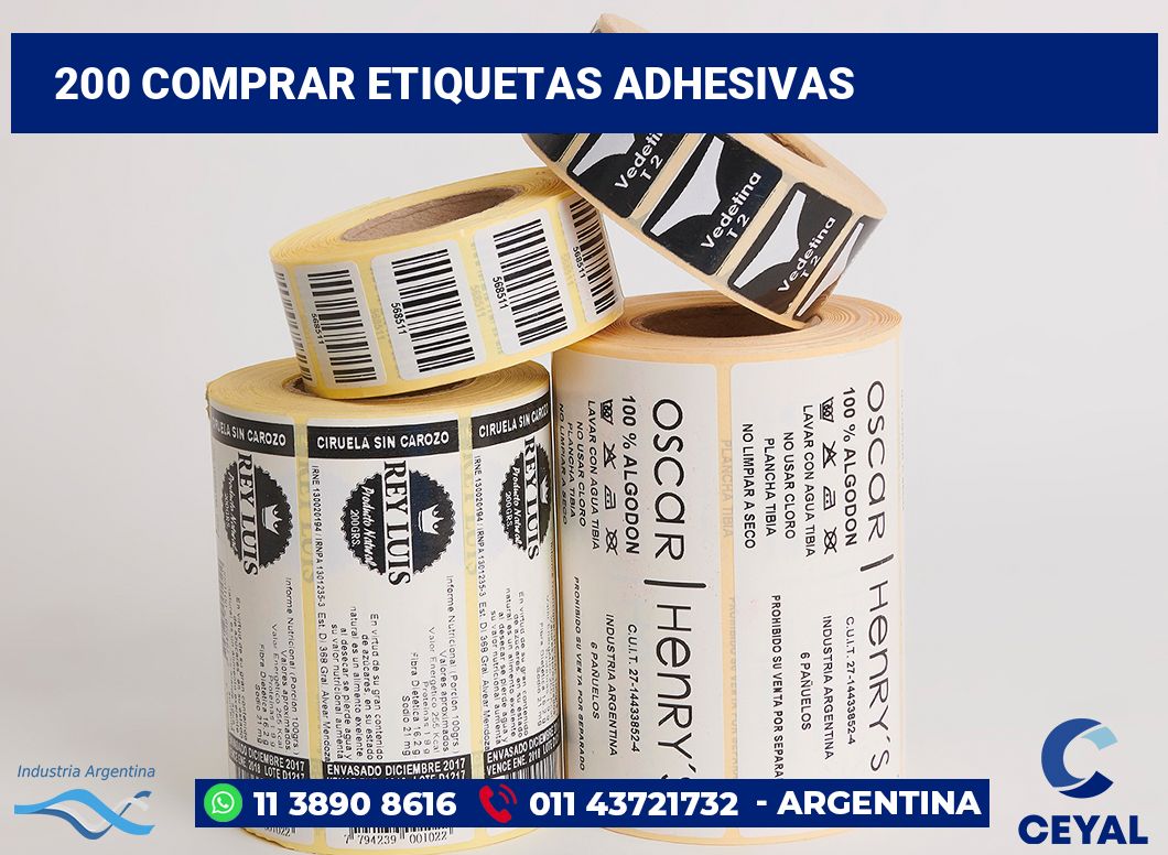 200 Comprar etiquetas adhesivas
