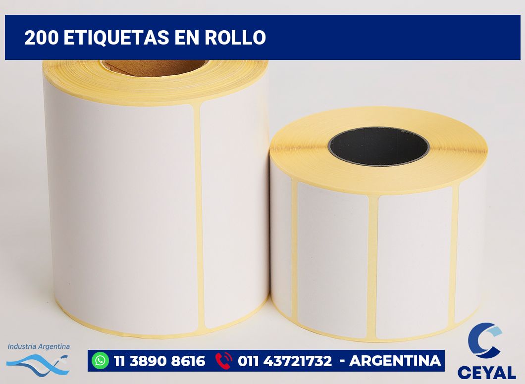 200 Etiquetas en rollo