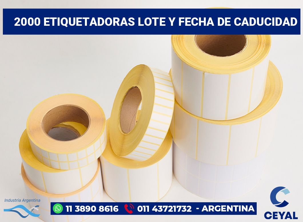 2000 Etiquetadoras lote y fecha de caducidad