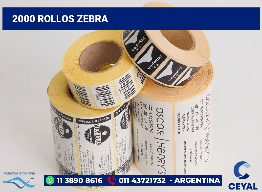 2000 Rollos zebra