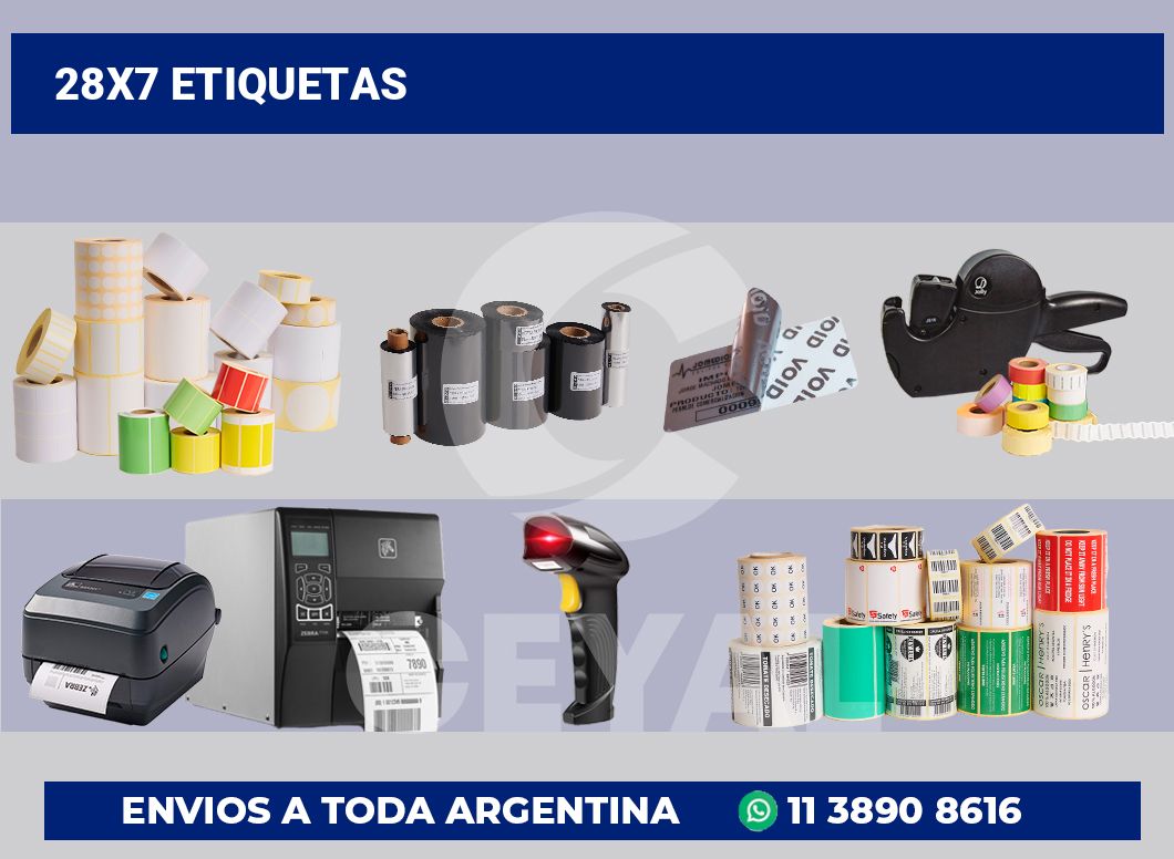 28×7 Etiquetas