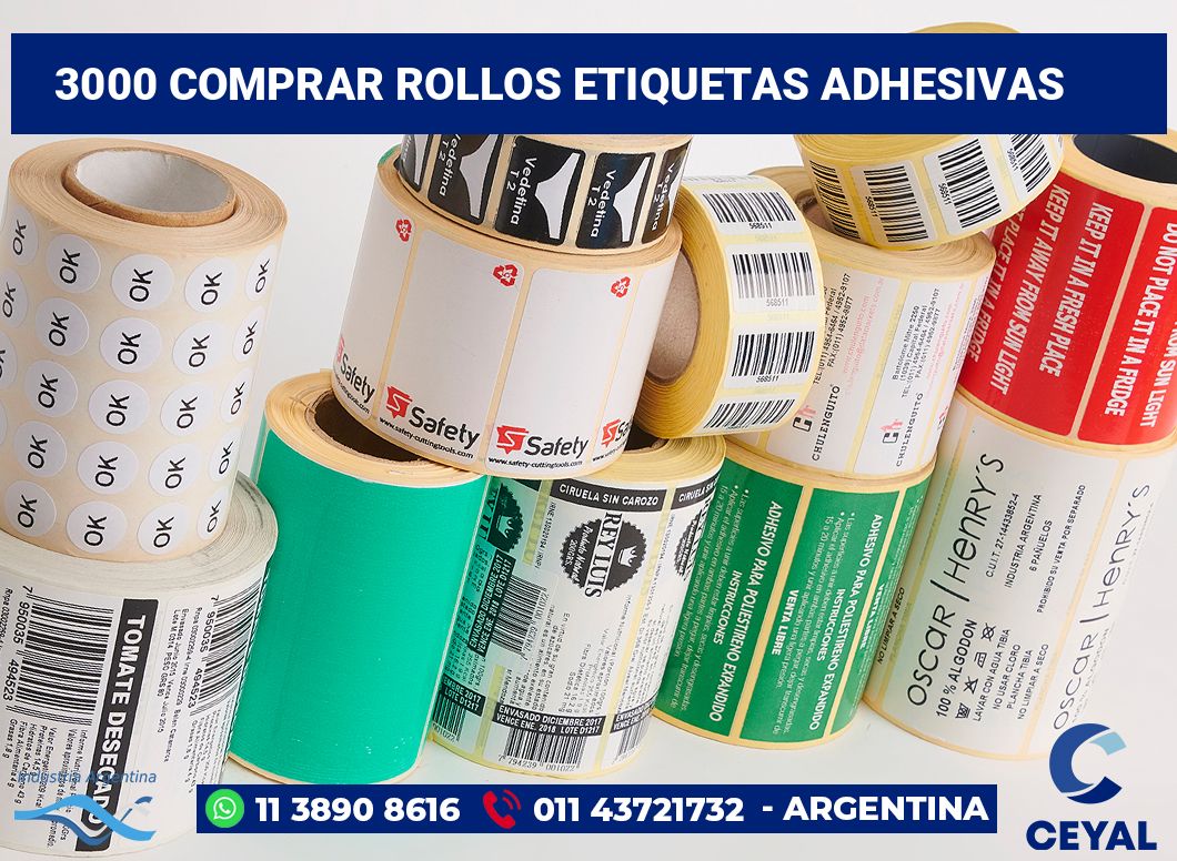 3000 Comprar rollos etiquetas adhesivas