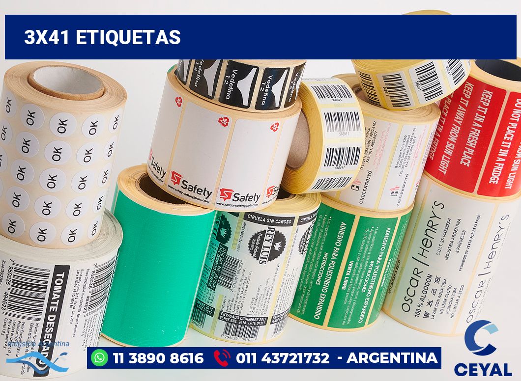 3x41 Etiquetas