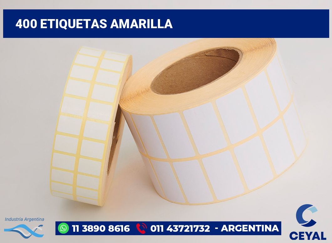 400 Etiquetas amarilla
