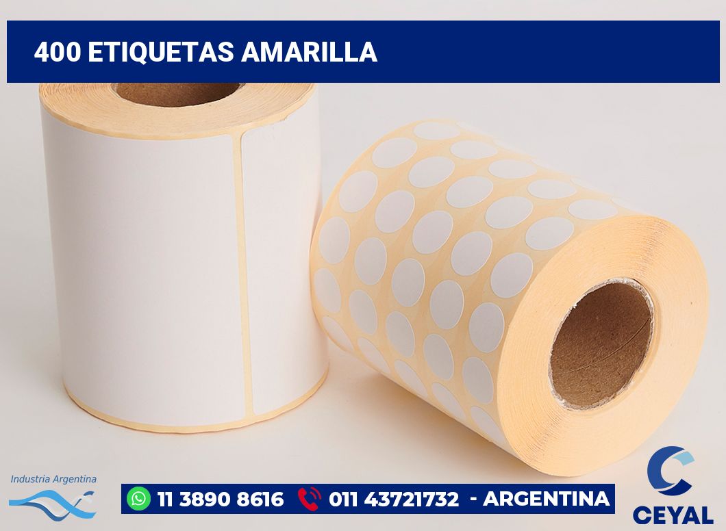 400 Etiquetas amarilla