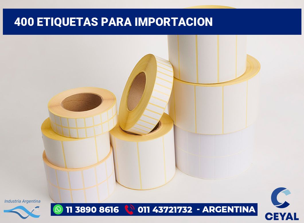 400 Etiquetas para importacion