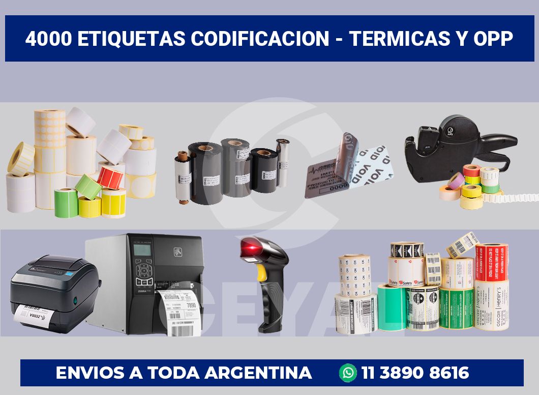 4000 Etiquetas codificacion – termicas y opp