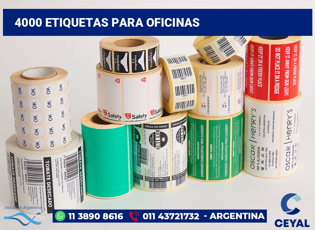 4000 Etiquetas para oficinas