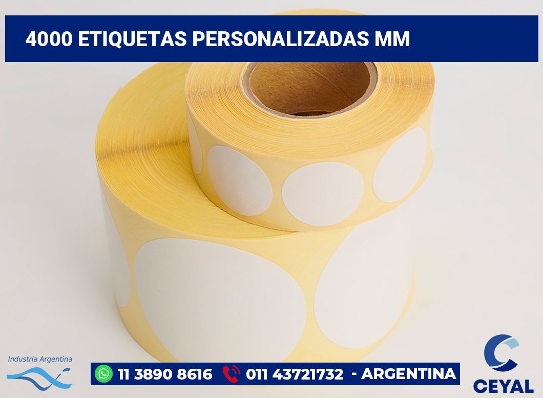 4000 Etiquetas personalizadas mm