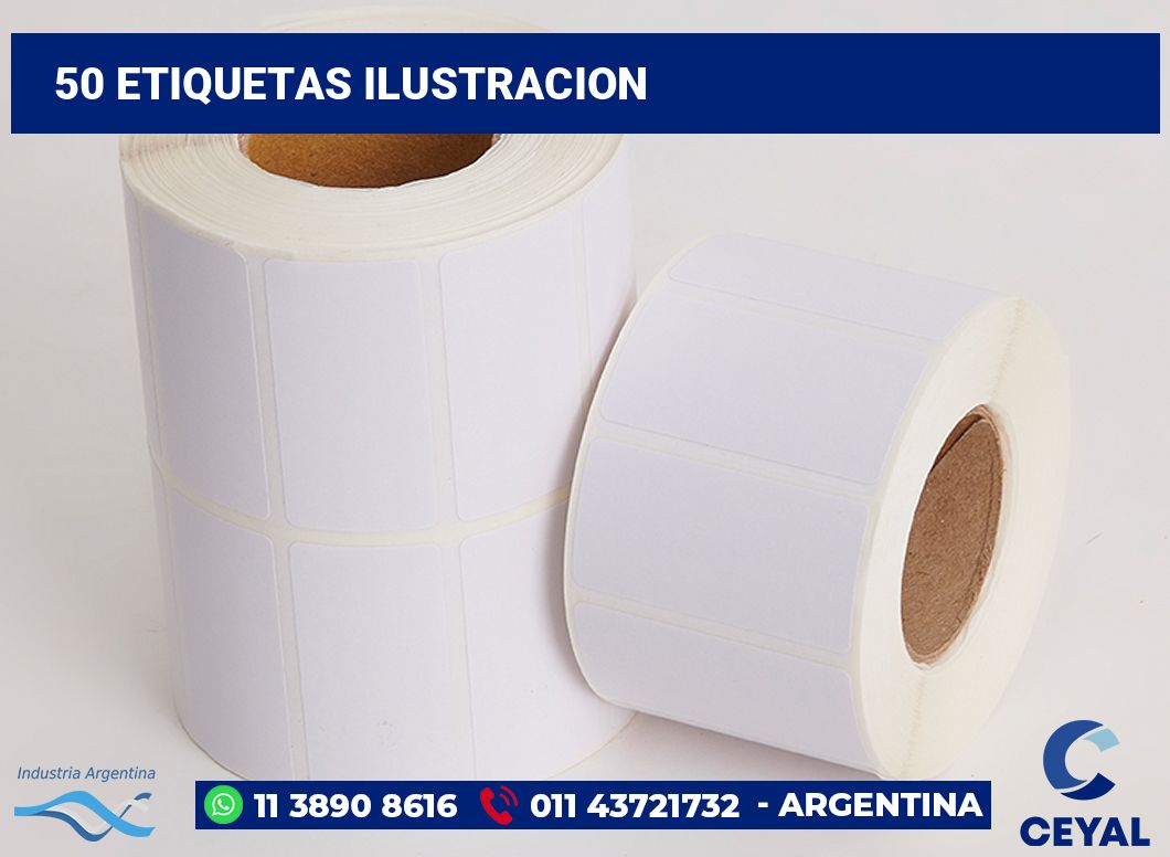 50 Etiquetas ilustracion