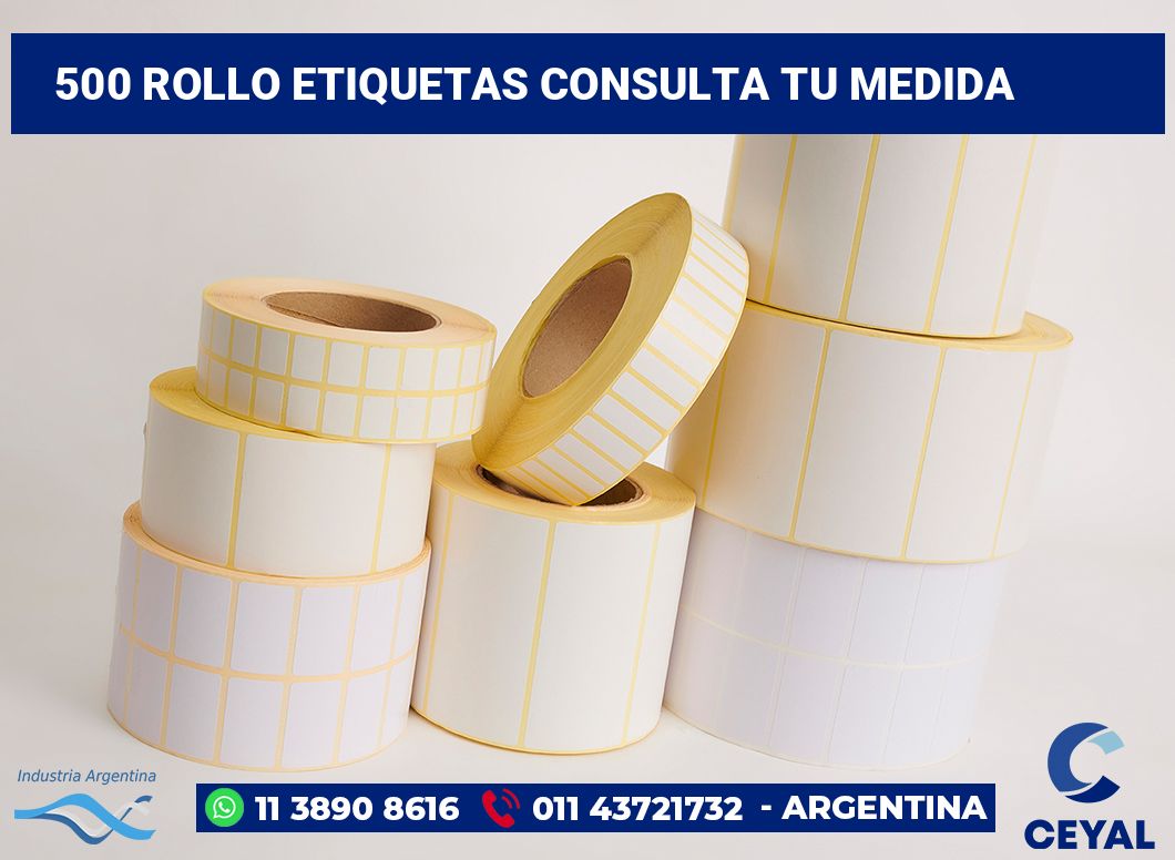 500 Rollo etiquetas consulta tu medida