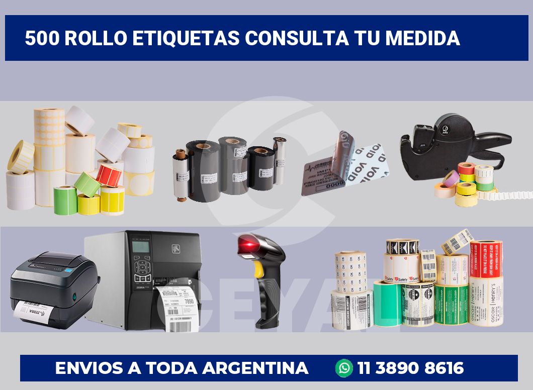 500 Rollo etiquetas consulta tu medida