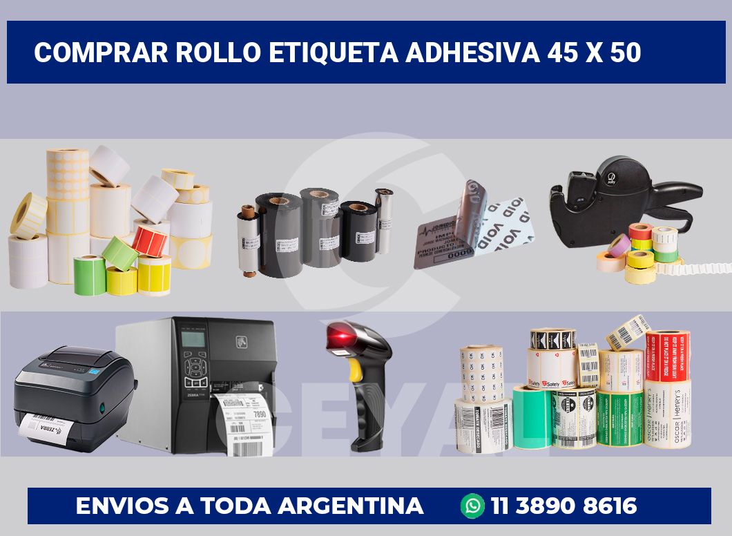 Comprar rollo etiqueta adhesiva 45 x 50