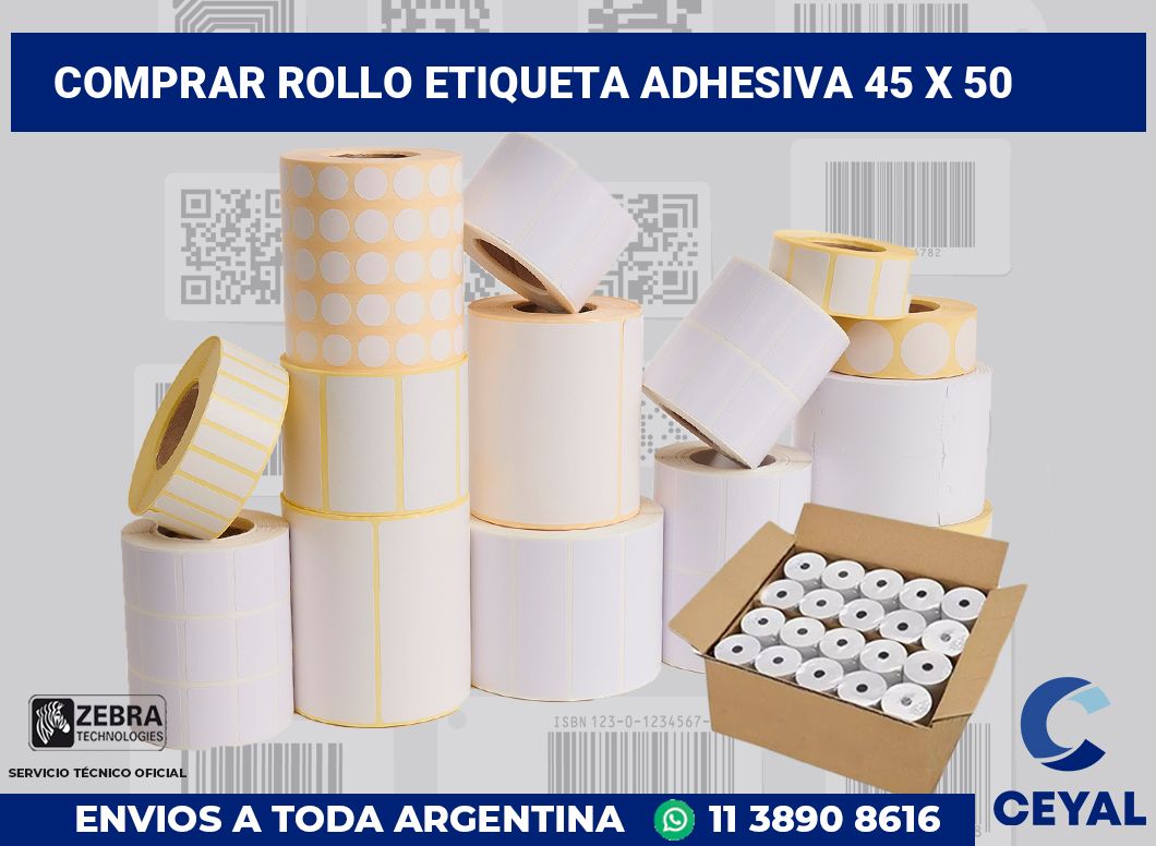 Comprar rollo etiqueta adhesiva 45 x 50
