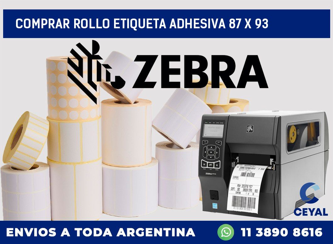 Comprar rollo etiqueta adhesiva 87 x 93