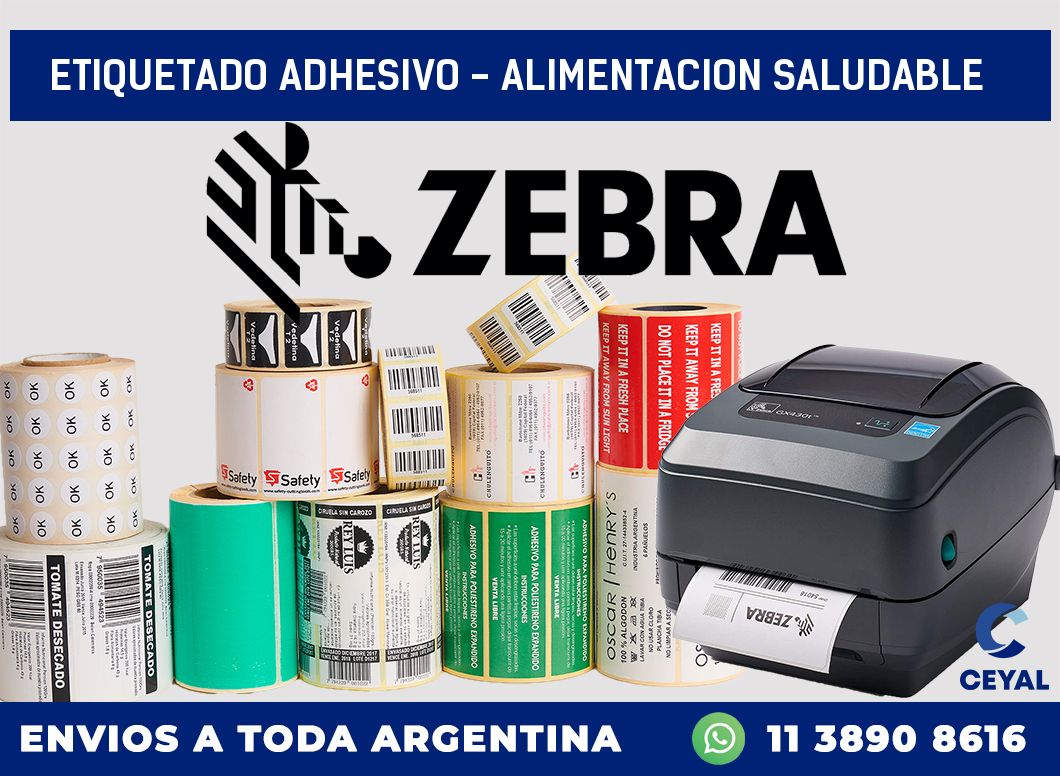 Etiquetado adhesivo - alimentacion saludable