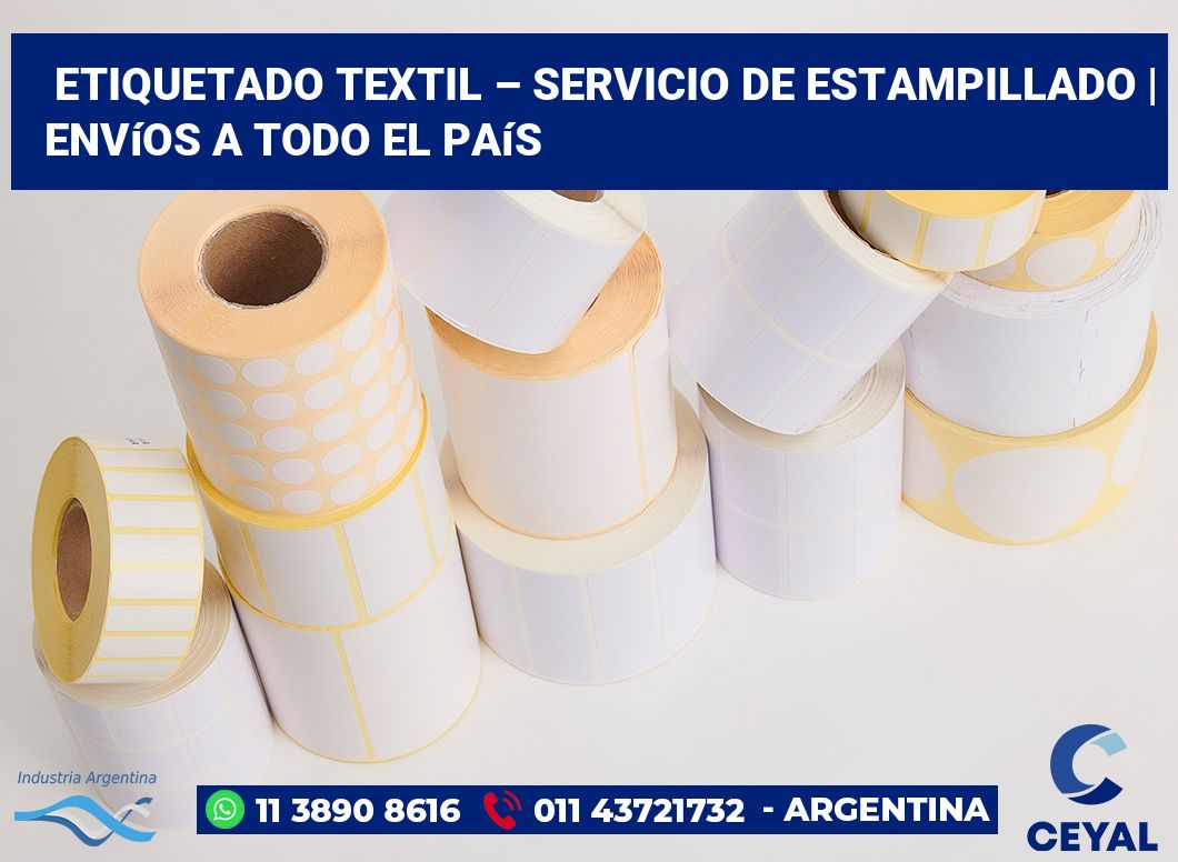 Etiquetado textil – servicio de estampillado | Envíos a todo el país