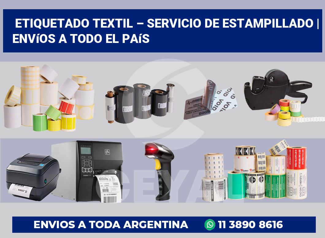 Etiquetado textil – servicio de estampillado | Envíos a todo el país