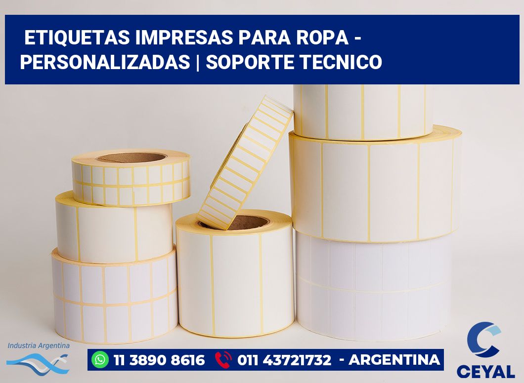 Etiquetas Impresas para ropa - Personalizadas | soporte tecnico