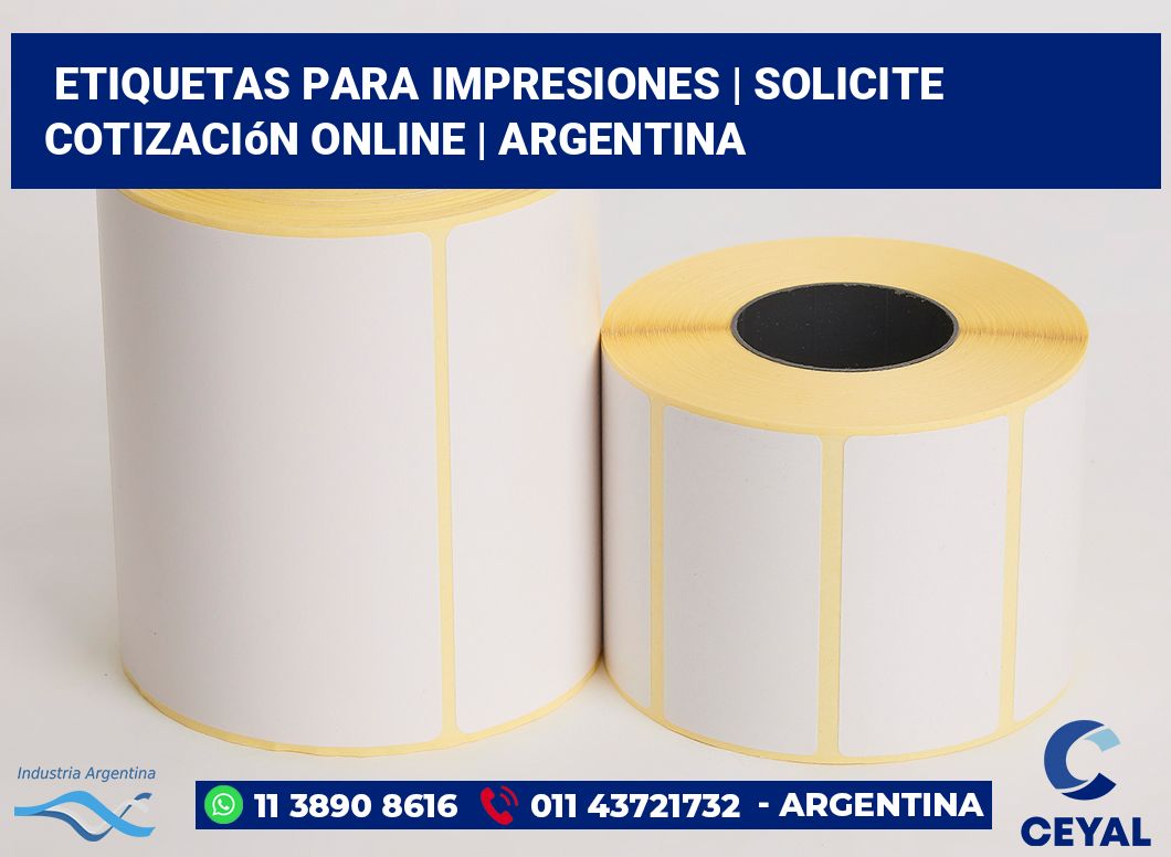 Etiquetas para impresiones | Solicite cotización online | Argentina