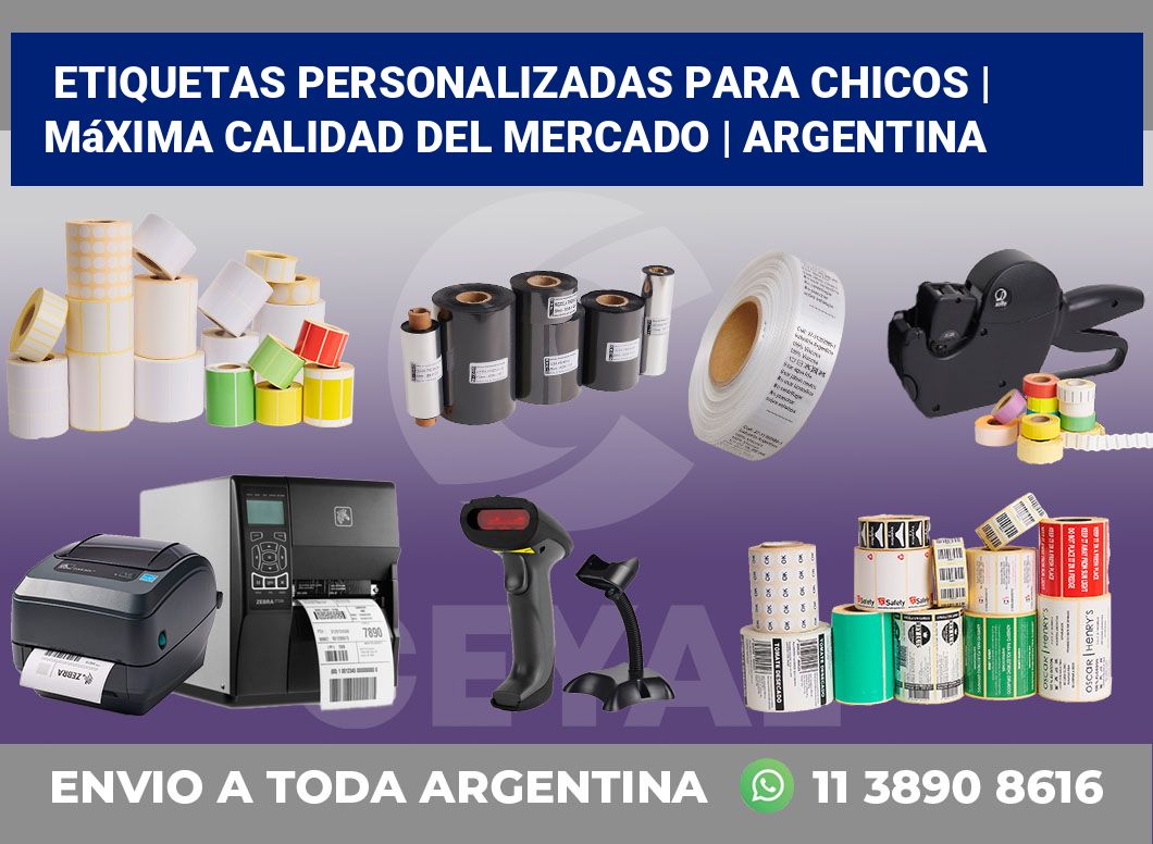 Etiquetas personalizadas para chicos | Máxima calidad del mercado | Argentina