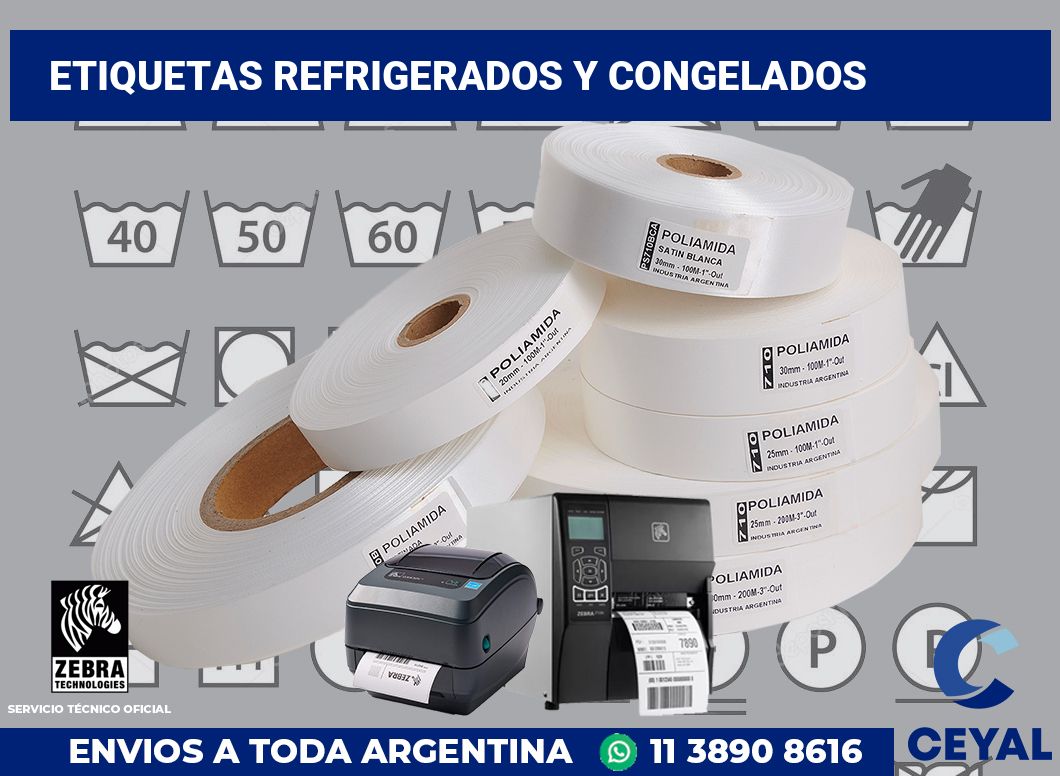 Etiquetas refrigerados y congelados