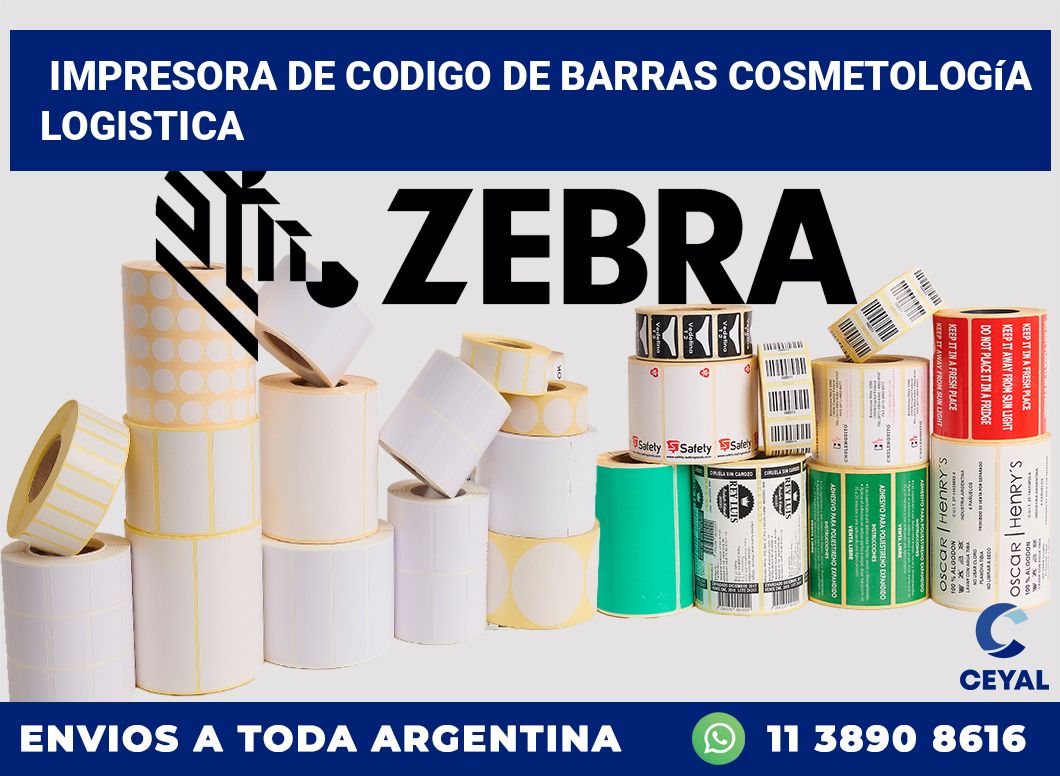 Impresora de codigo de barras Cosmetología logistica