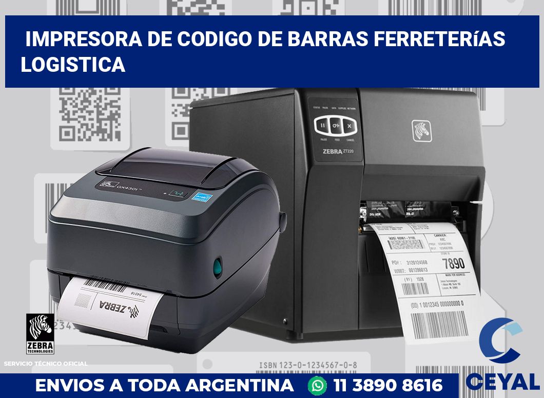 Impresora de codigo de barras Ferreterías logistica