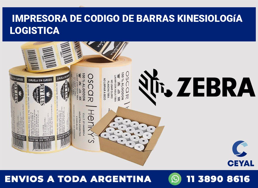 Impresora de codigo de barras Kinesiología logistica