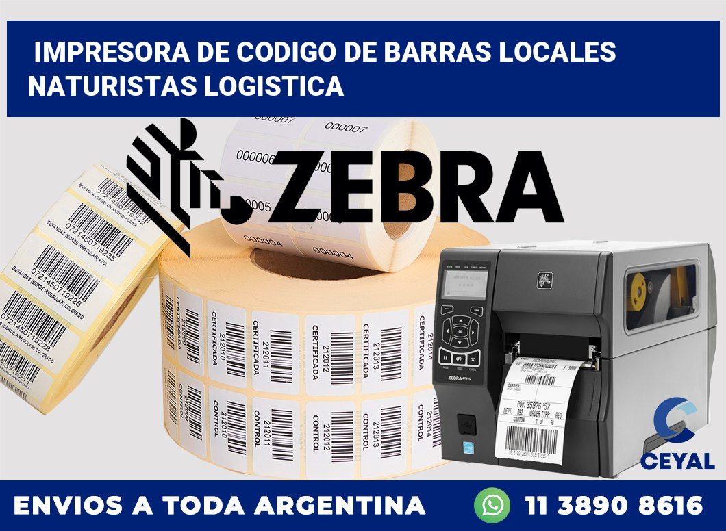 Impresora de codigo de barras Locales Naturistas logistica