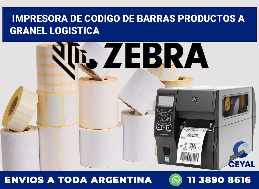 Impresora de codigo de barras Productos a granel logistica