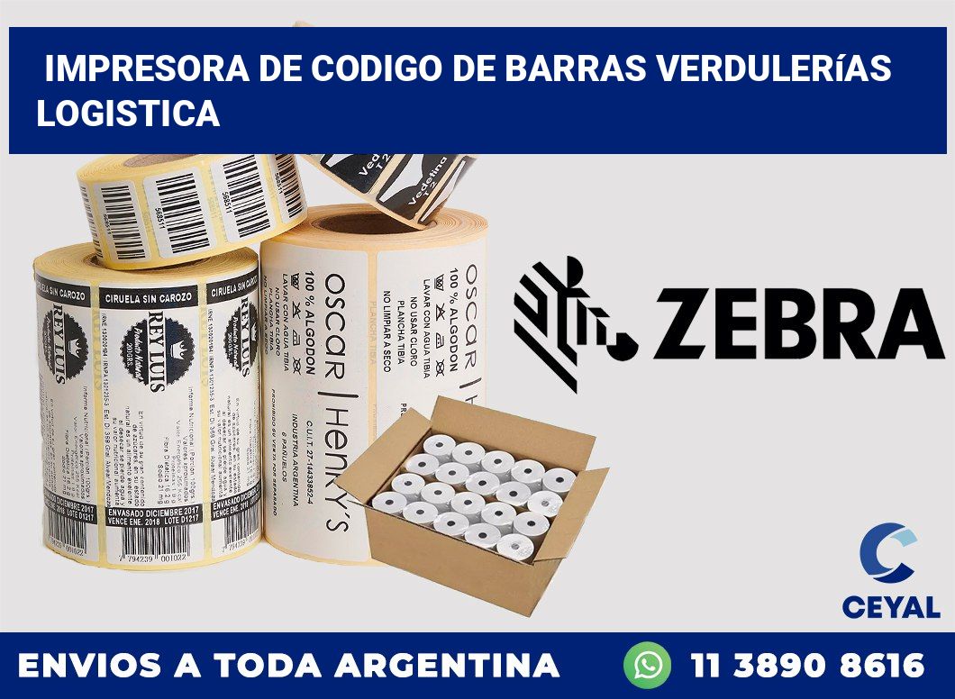 Impresora de codigo de barras Verdulerías logistica