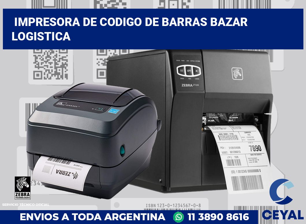 Impresora de codigo de barras bazar logistica