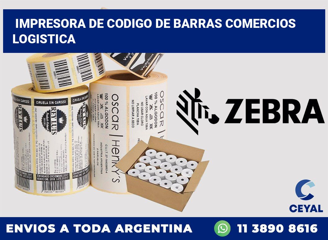 Impresora de codigo de barras comercios logistica