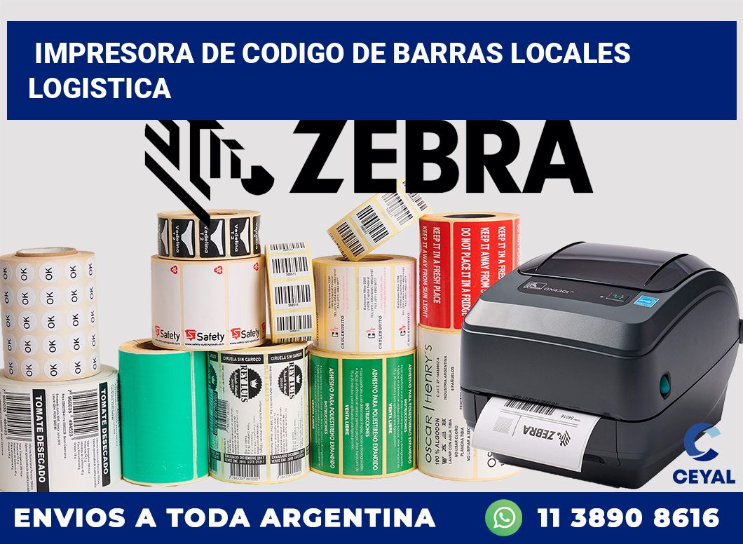 Impresora de codigo de barras locales logistica