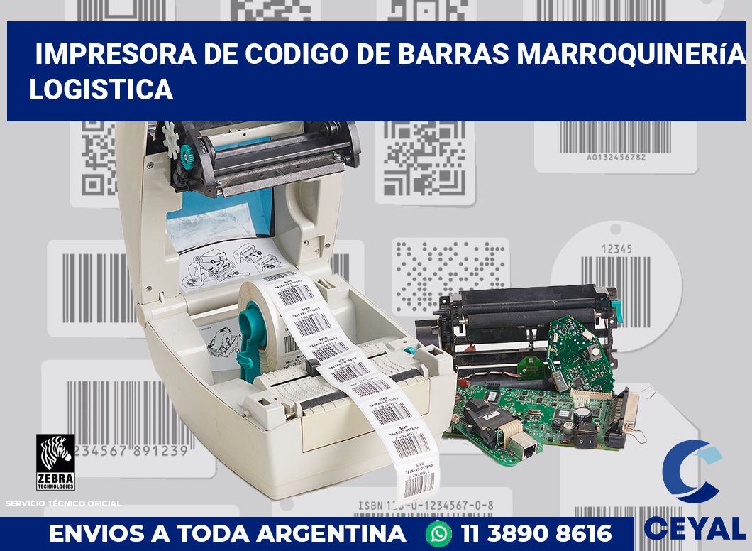 Impresora de codigo de barras marroquinería logistica