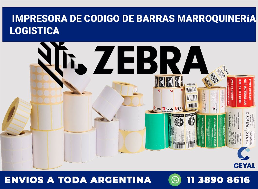 Impresora de codigo de barras marroquinería logistica