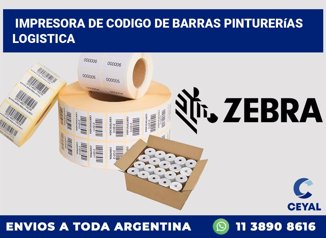 Impresora de codigo de barras pinturerías logistica