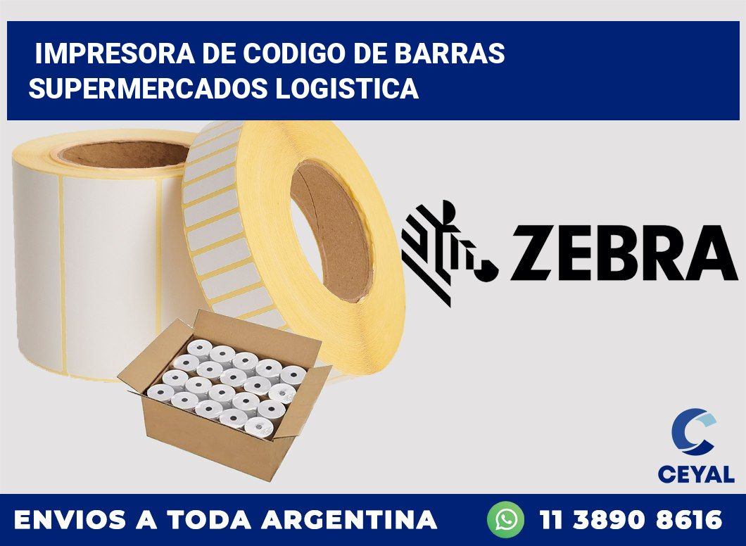 Impresora de codigo de barras supermercados logistica