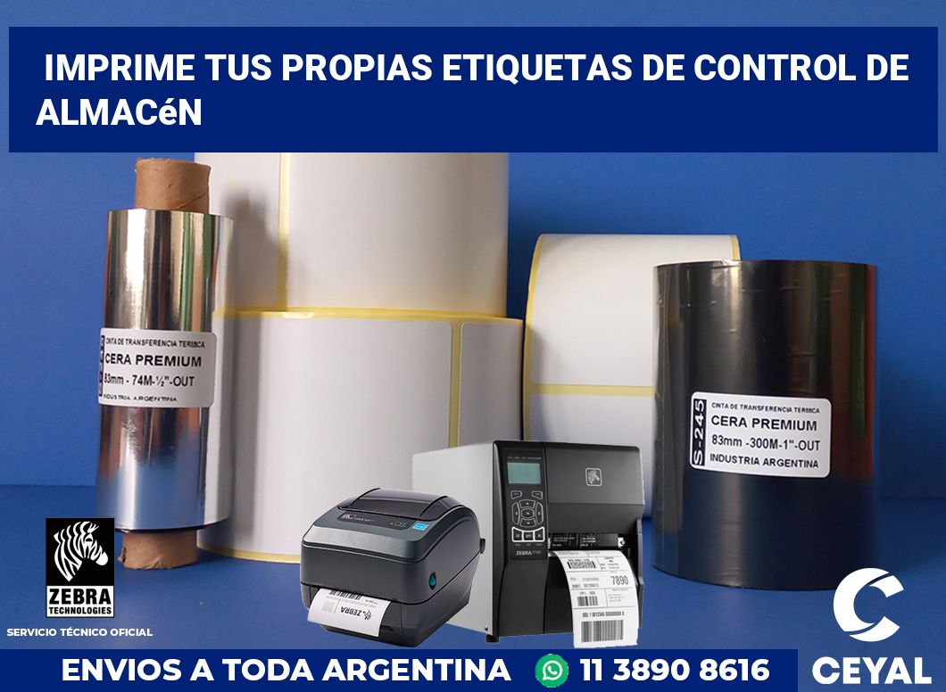 Imprime tus Propias Etiquetas de Control de Almacén