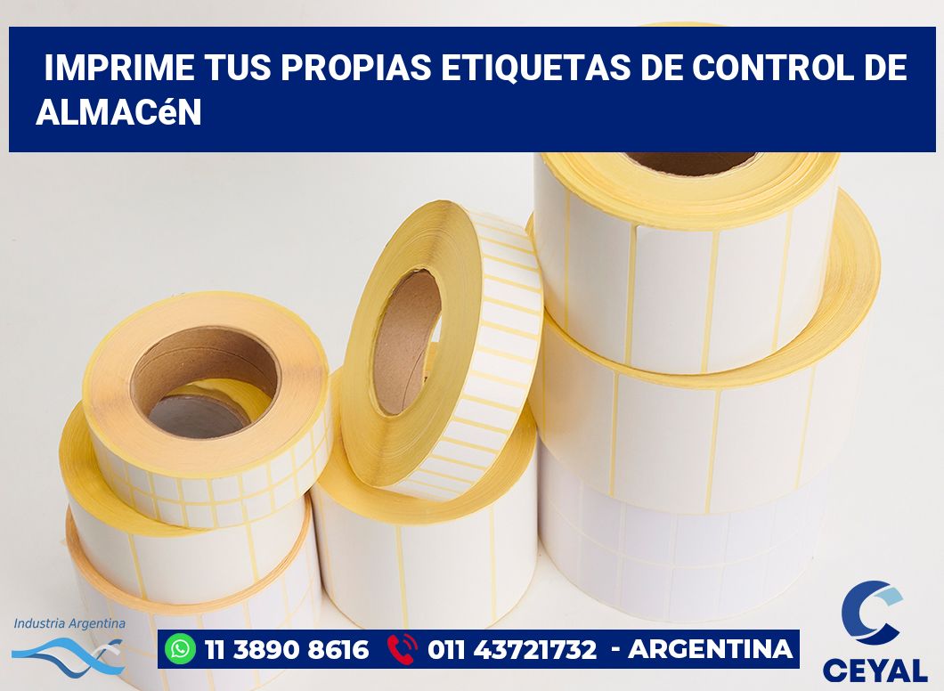 Imprime tus Propias Etiquetas de Control de Almacén