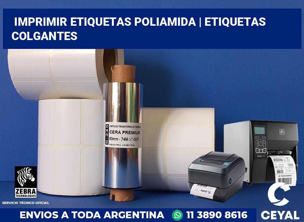 Imprimir etiquetas poliamida | etiquetas colgantes