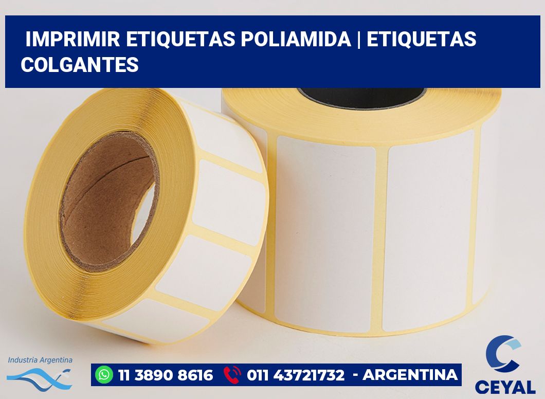 Imprimir etiquetas poliamida | etiquetas colgantes