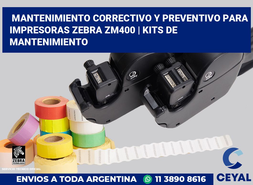 Mantenimiento correctivo y preventivo para impresoras Zebra ZM400 | Kits de mantenimiento