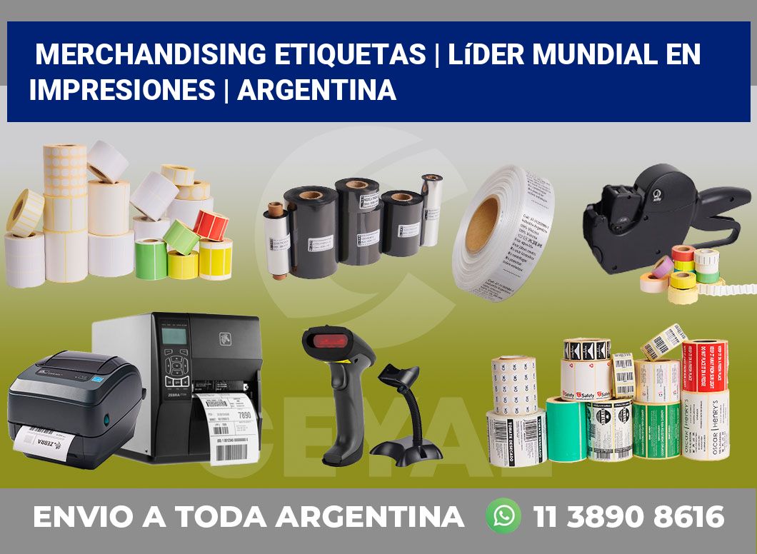 Merchandising etiquetas | Líder mundial en impresiones | Argentina